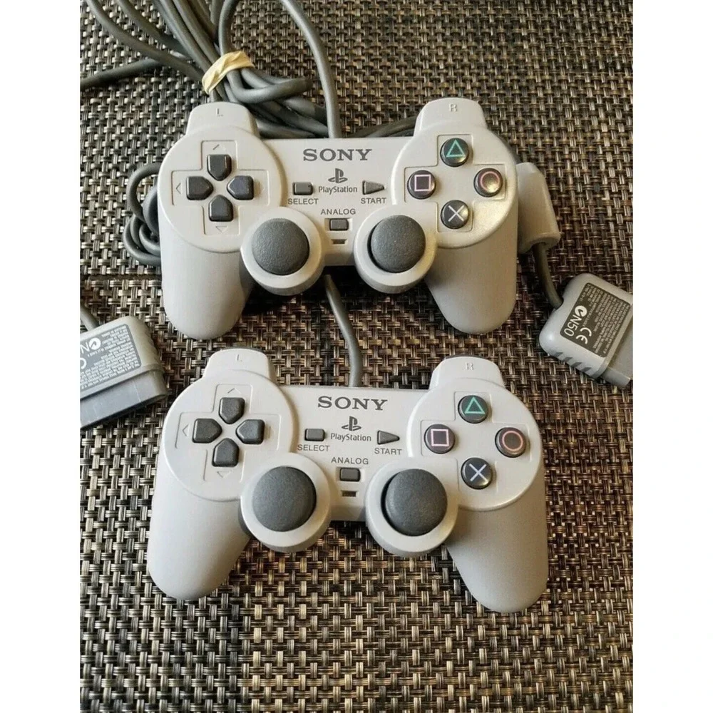 Sony PlayStation 1 PS1 Console Bundle w/Crash Bandicoot 1 and 2 + 2 controllers